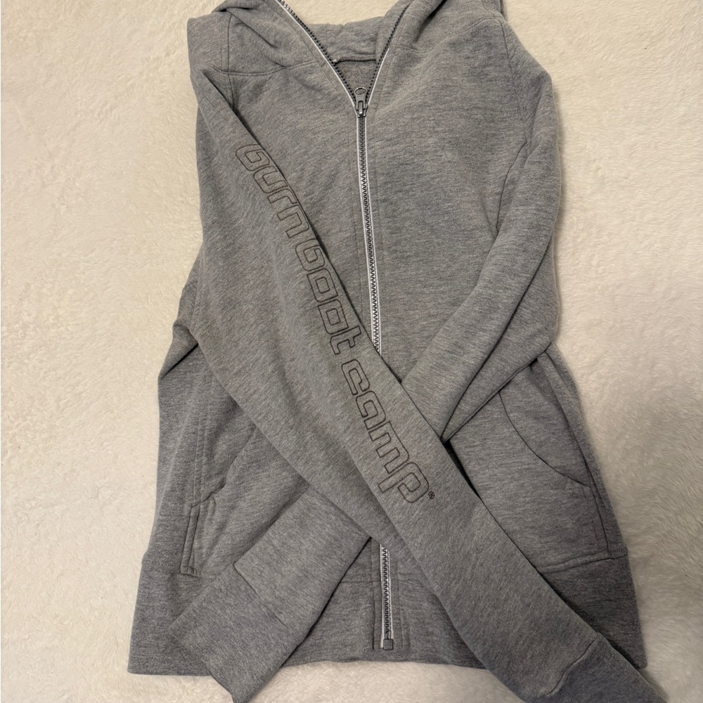 Burn Boot Camp Gray Zip-Up Hoodie